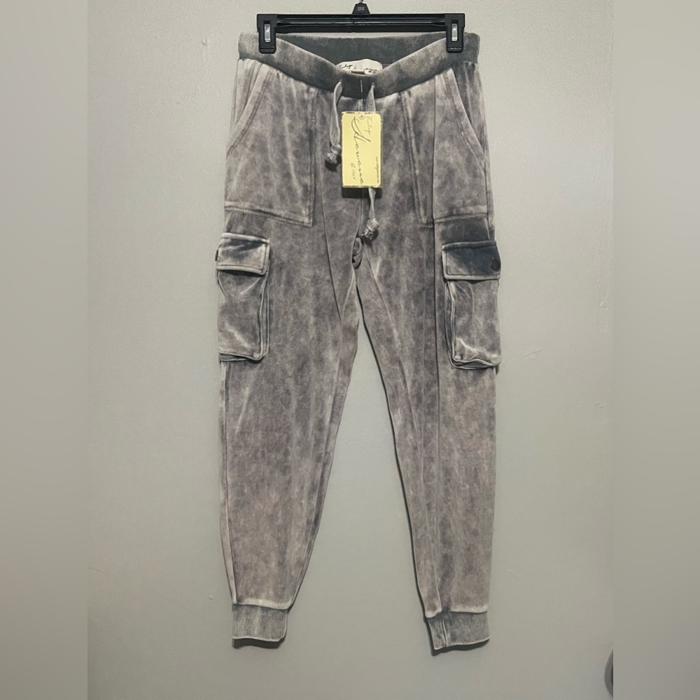Vintage Havana cargo Velour tied dye sweatpants SZ. Small